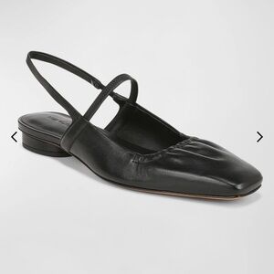 Vince Leather Slingback Ballerina Flats
